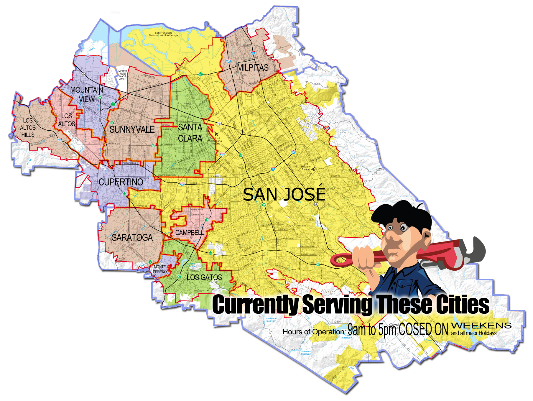 Service Area Map San Jose