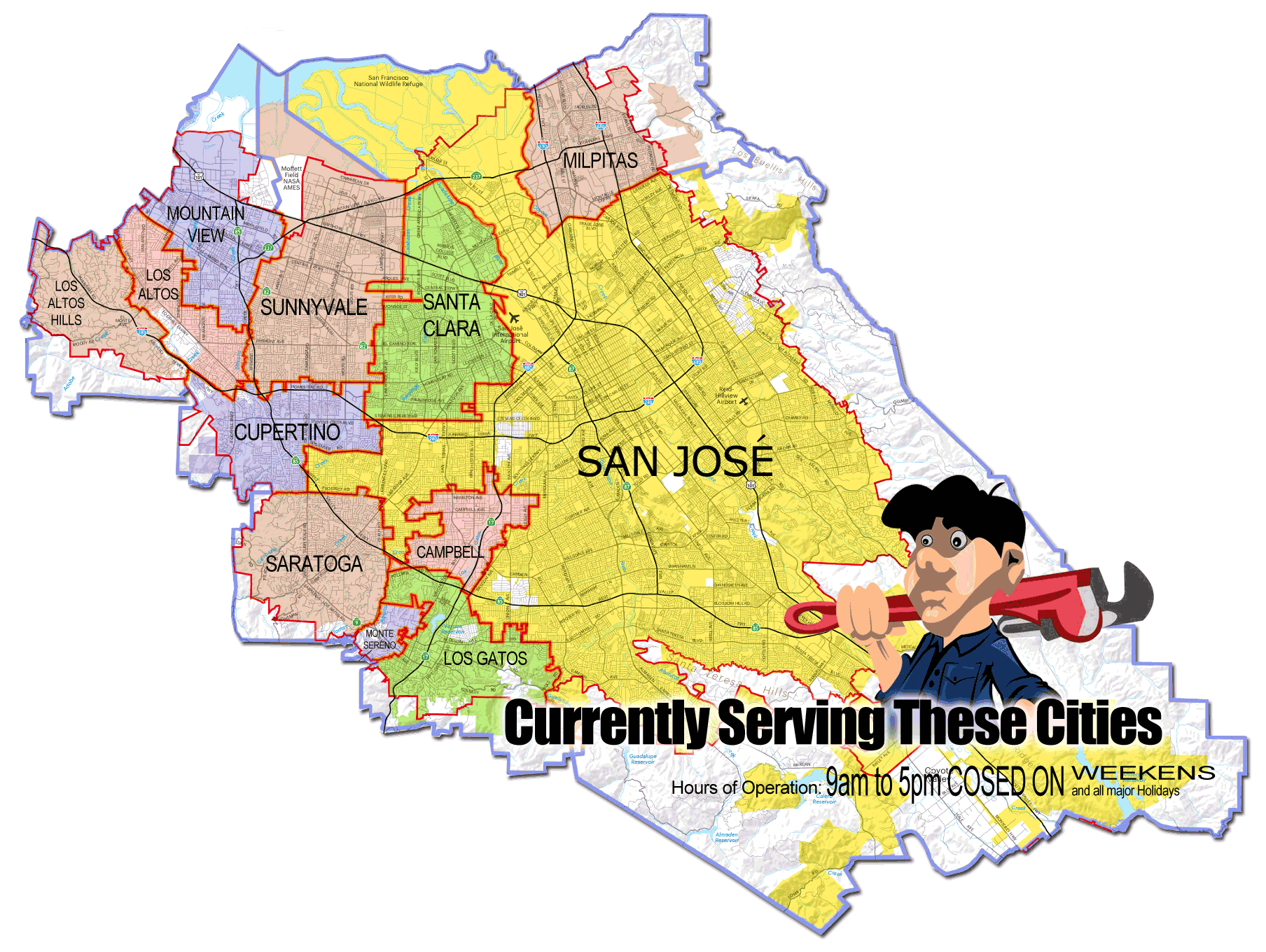 Service Area Map San Jose