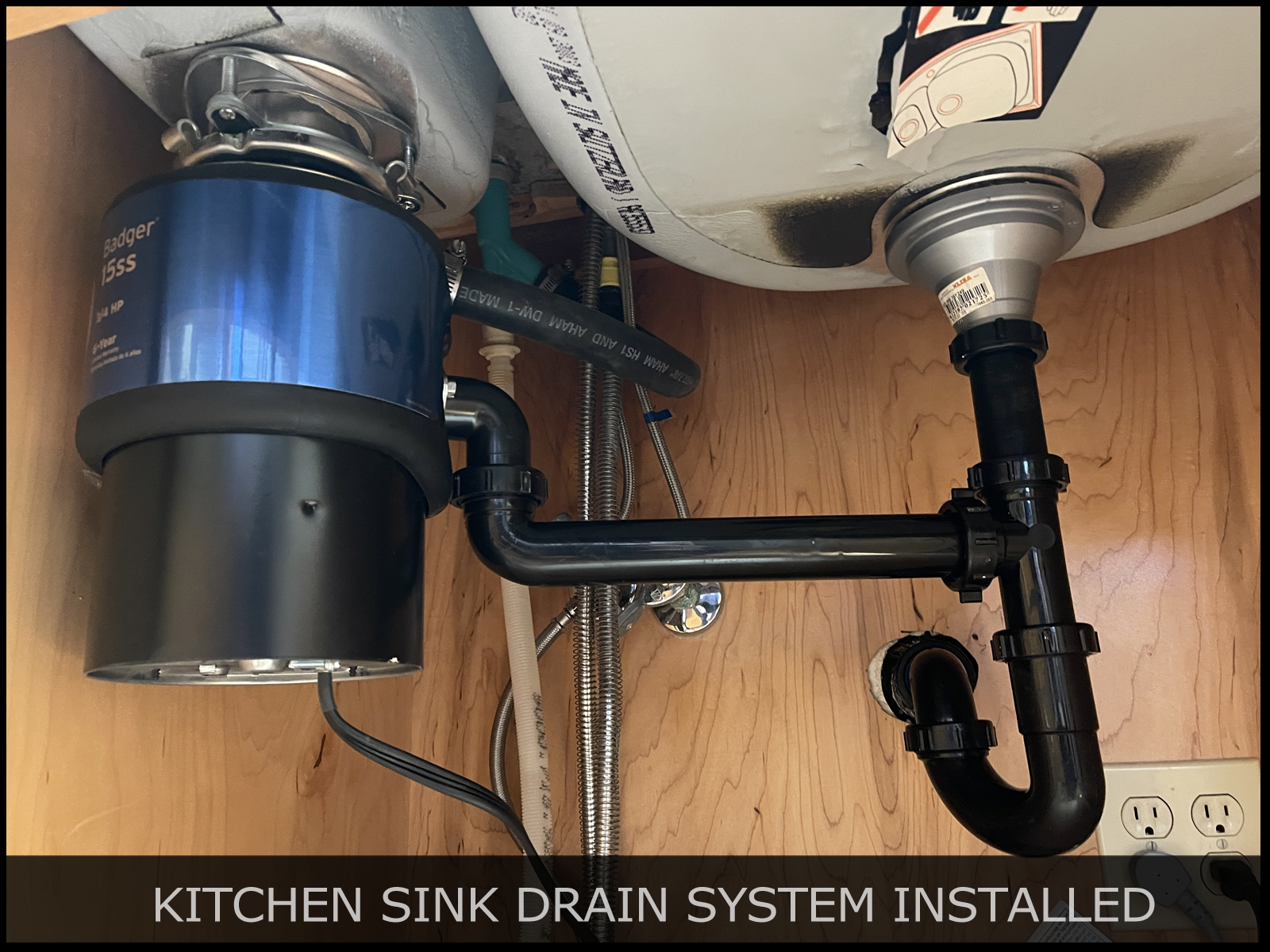 Kitchen Sink Drain Installed