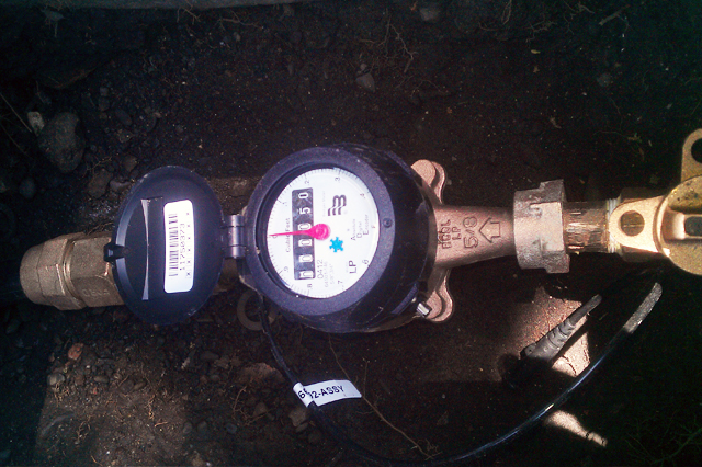 Private Water Meter Installed